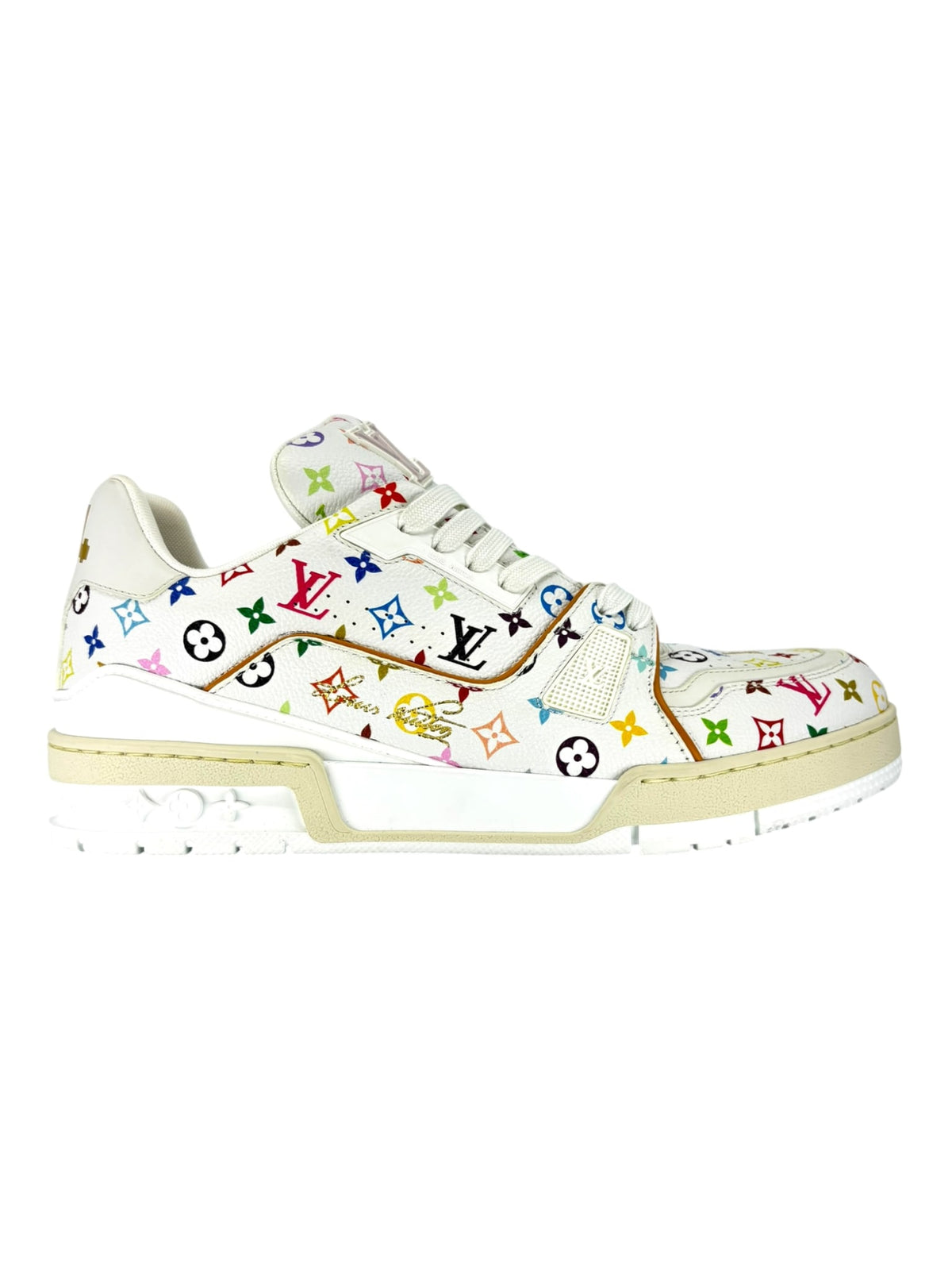 Louis Vuitton LV Trainer Takashi Murakami White