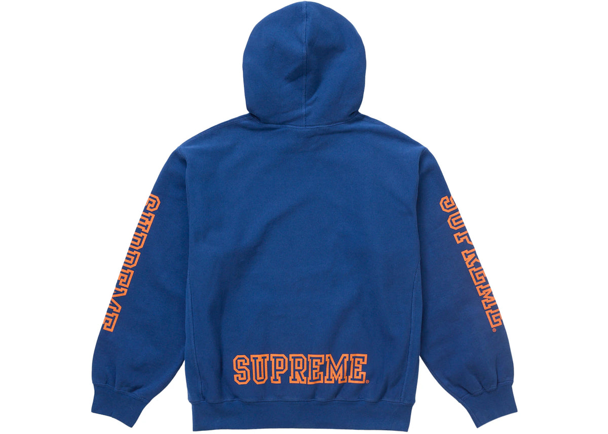 Supreme Collegiate Sleeve Hooded Sweatshirt Dark Royal