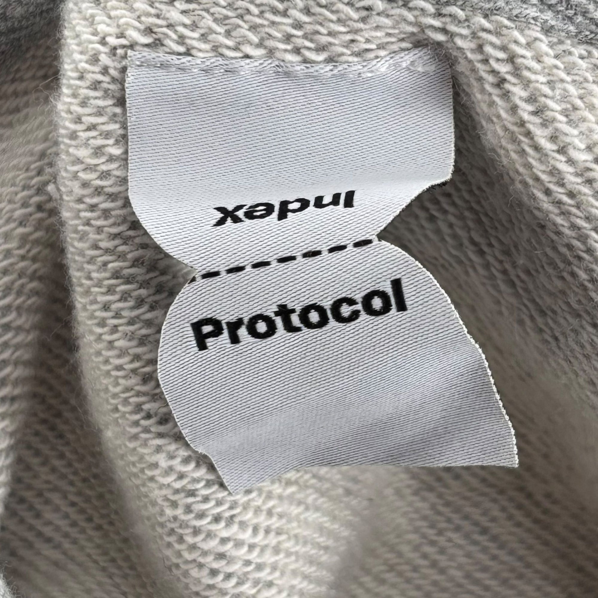 Protocol Reconstructed Sweatshirt Zip Hoodie Grey