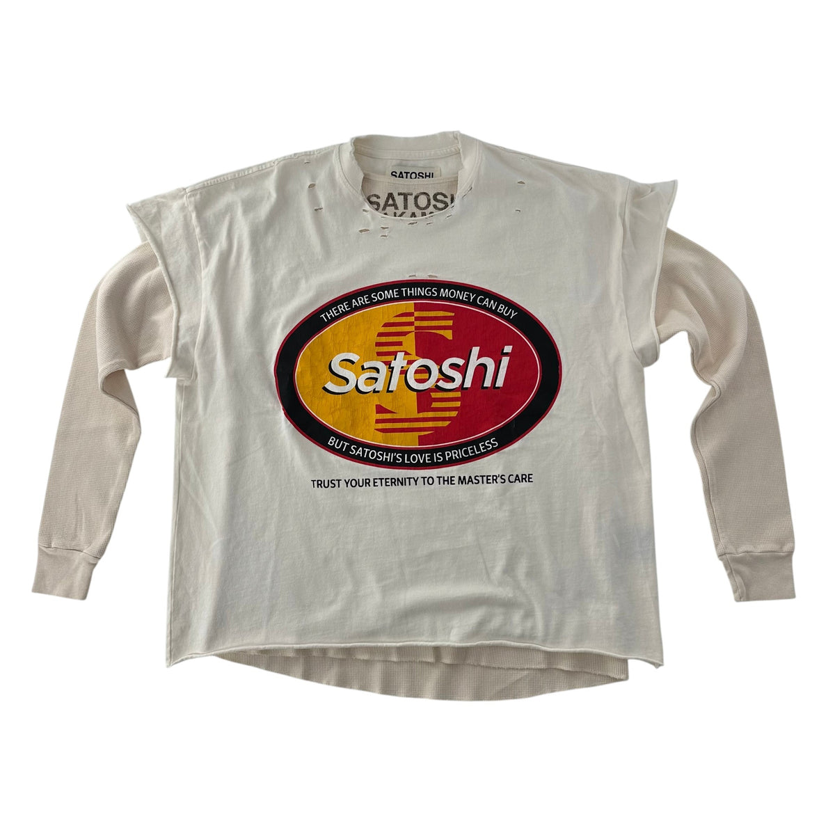 Satoshi Nakamoto Mastercard Thermal Tee Cream
