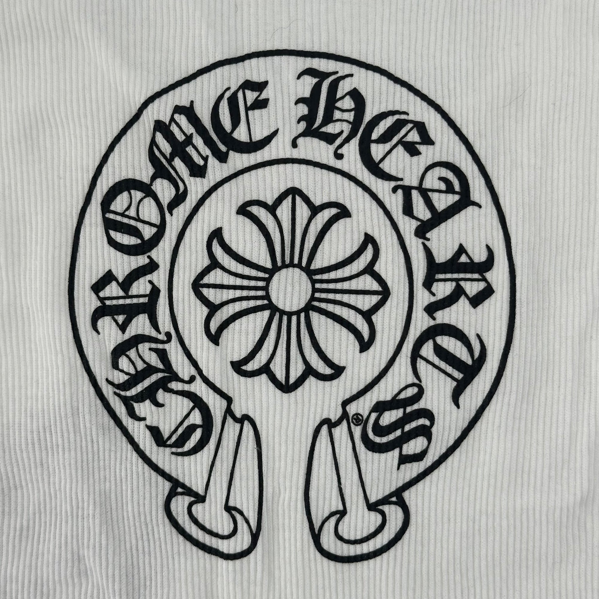 Chrome Hearts Horseshoe Ribbed Tank Top White