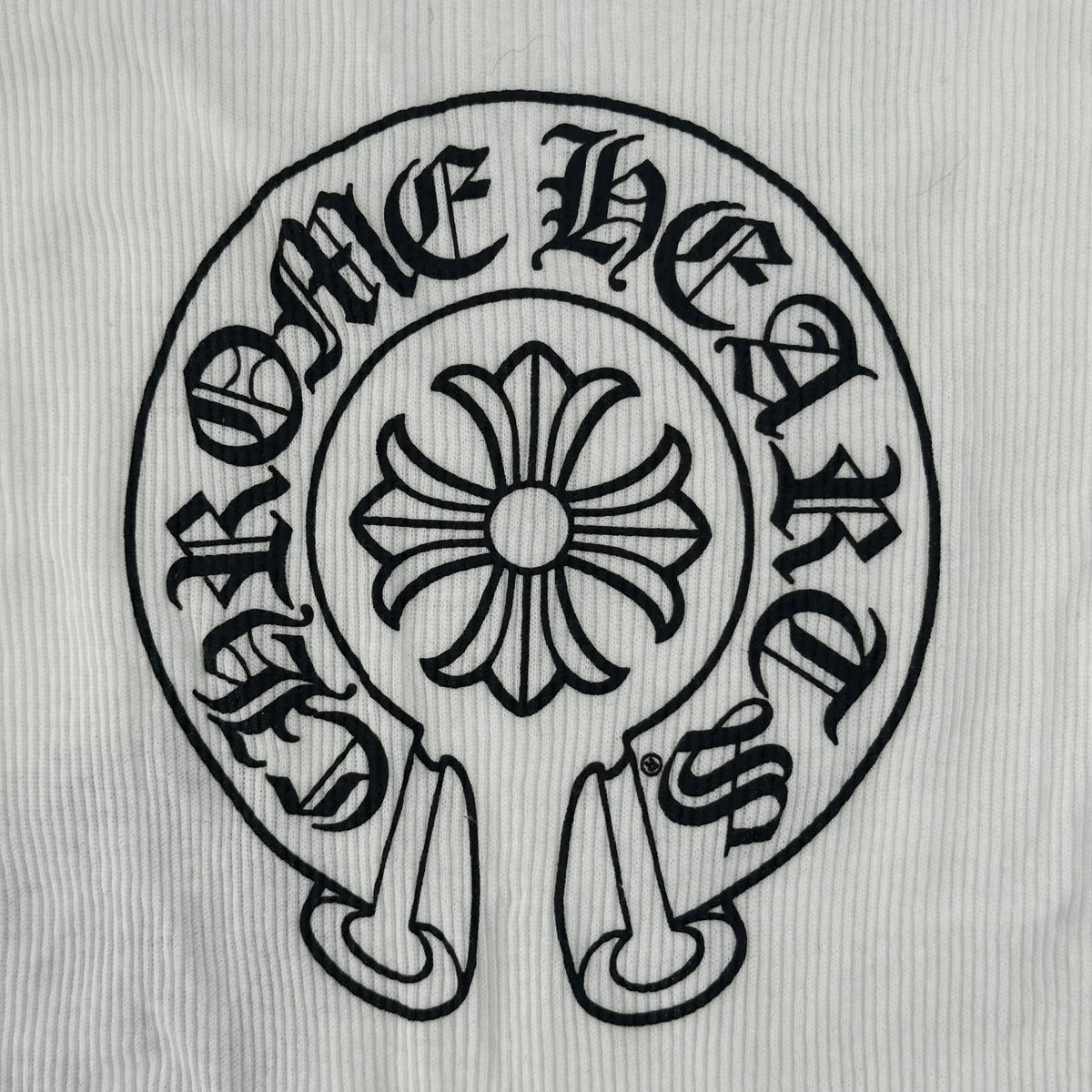 Chrome Hearts Horseshoe Ribbed Tank Top White
