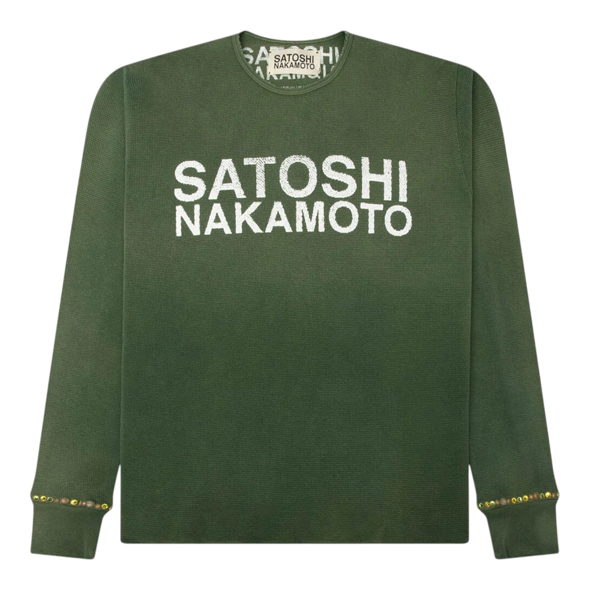 Satoshi Nakamoto Logo Studded Thermal Green