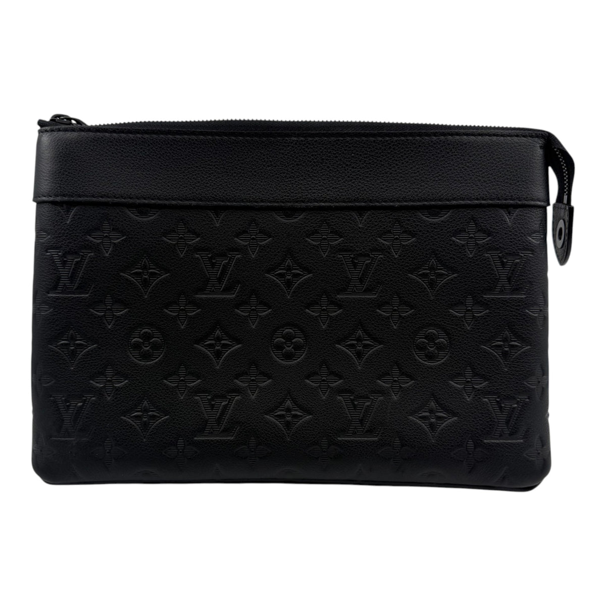 Louis Vuitton Pochette Voyage Souple Monogram Shadow Calf Leather Black