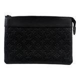 Louis Vuitton Pochette Voyage Souple Monogram Shadow Calf Leather Black