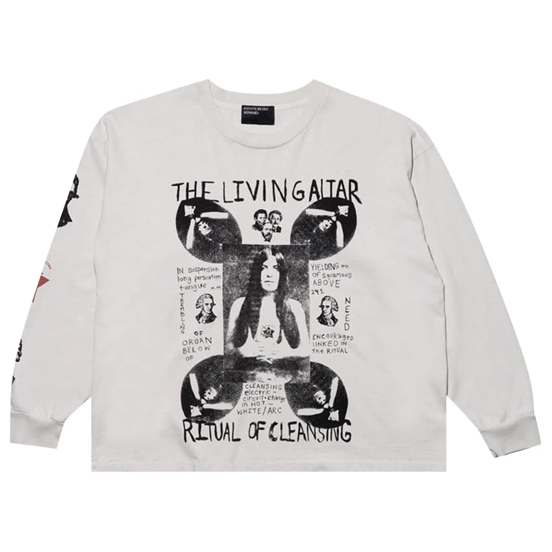 ERD Living Altar Long-Sleeve T-Shirt Faded White
