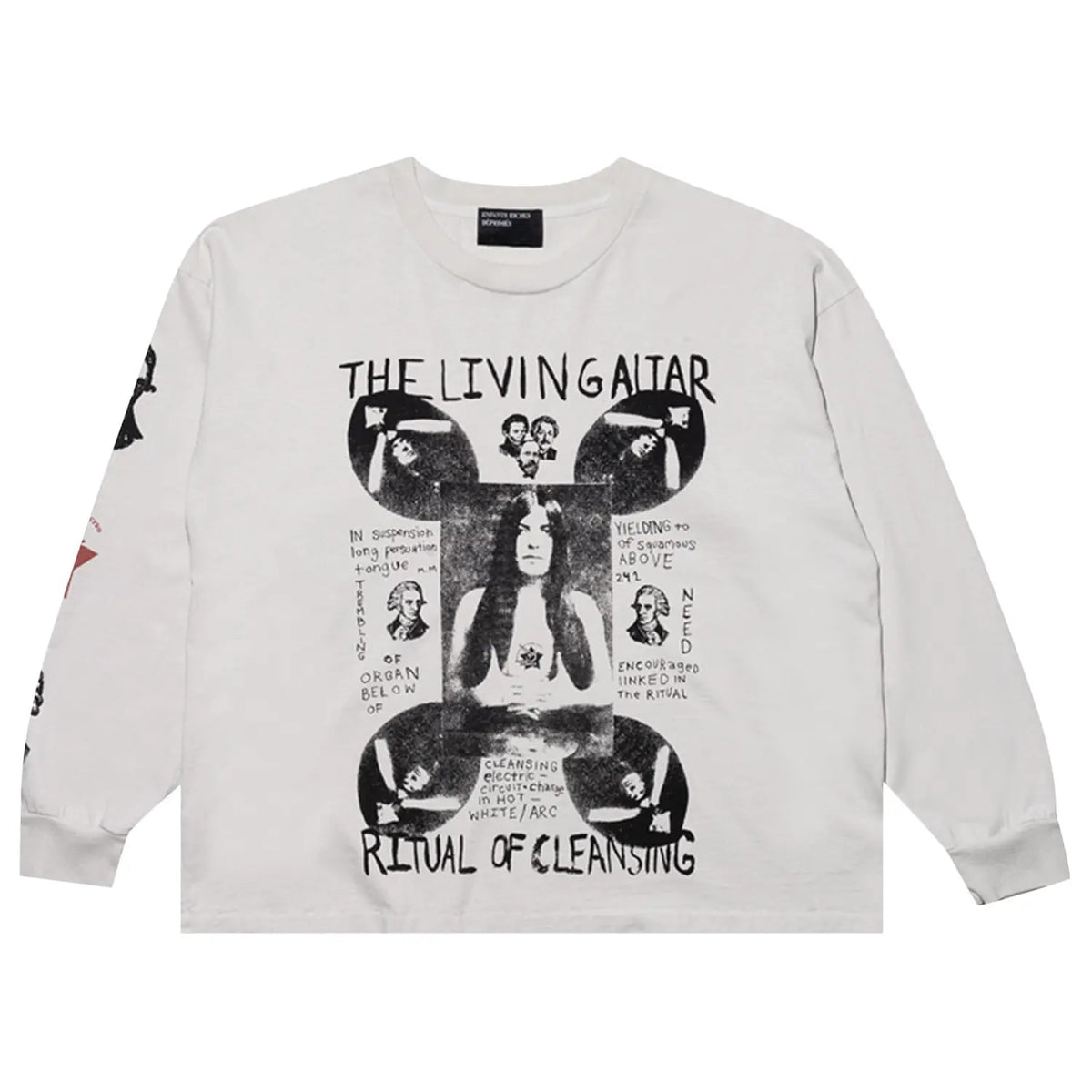 ERD Living Altar Long-Sleeve T-Shirt Faded White