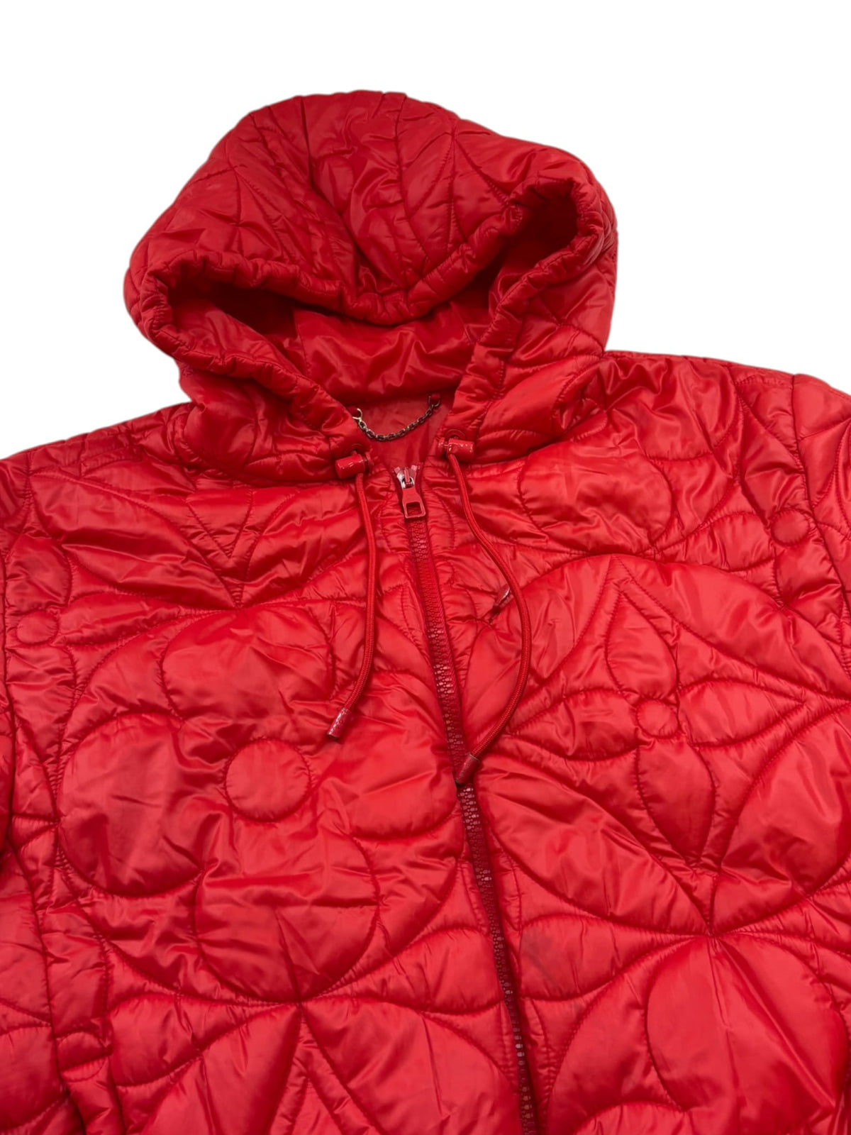 Louis Vuitton LVSE Flower Quilted Hoodie Jacket Red