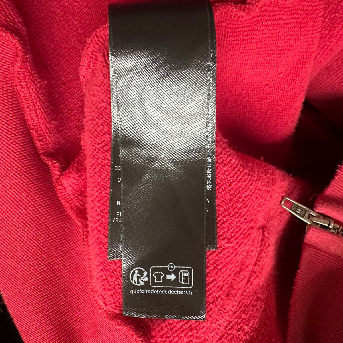 Balenciaga Tattoo Zip Up Hoodie Red