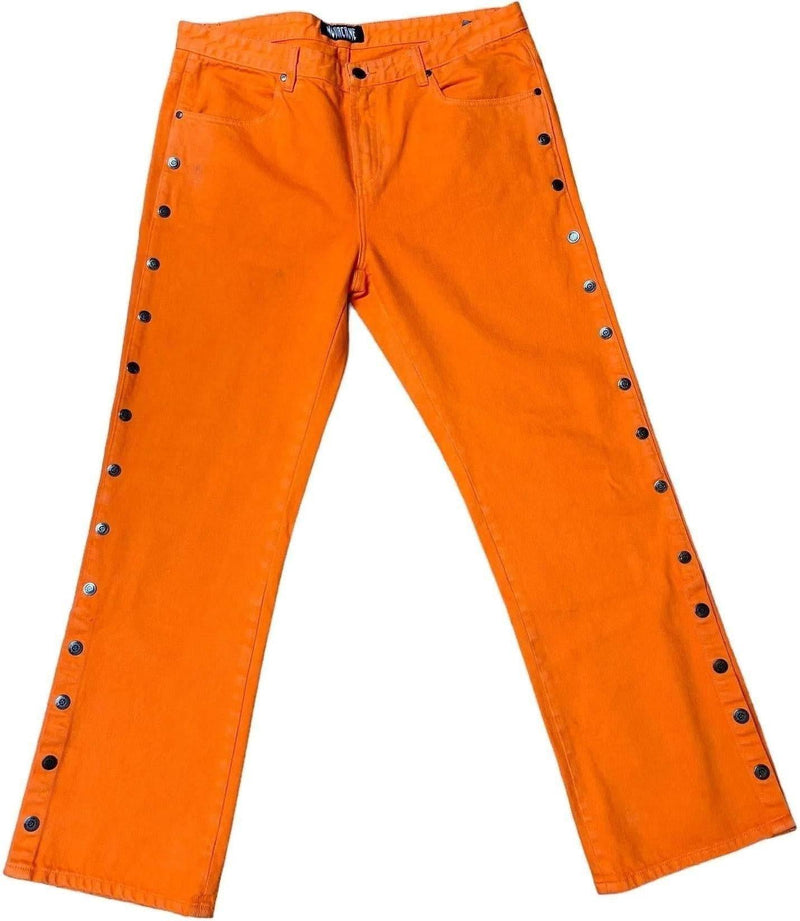 Novacaine Cruiser Denim Snapped Jeans "Orange"