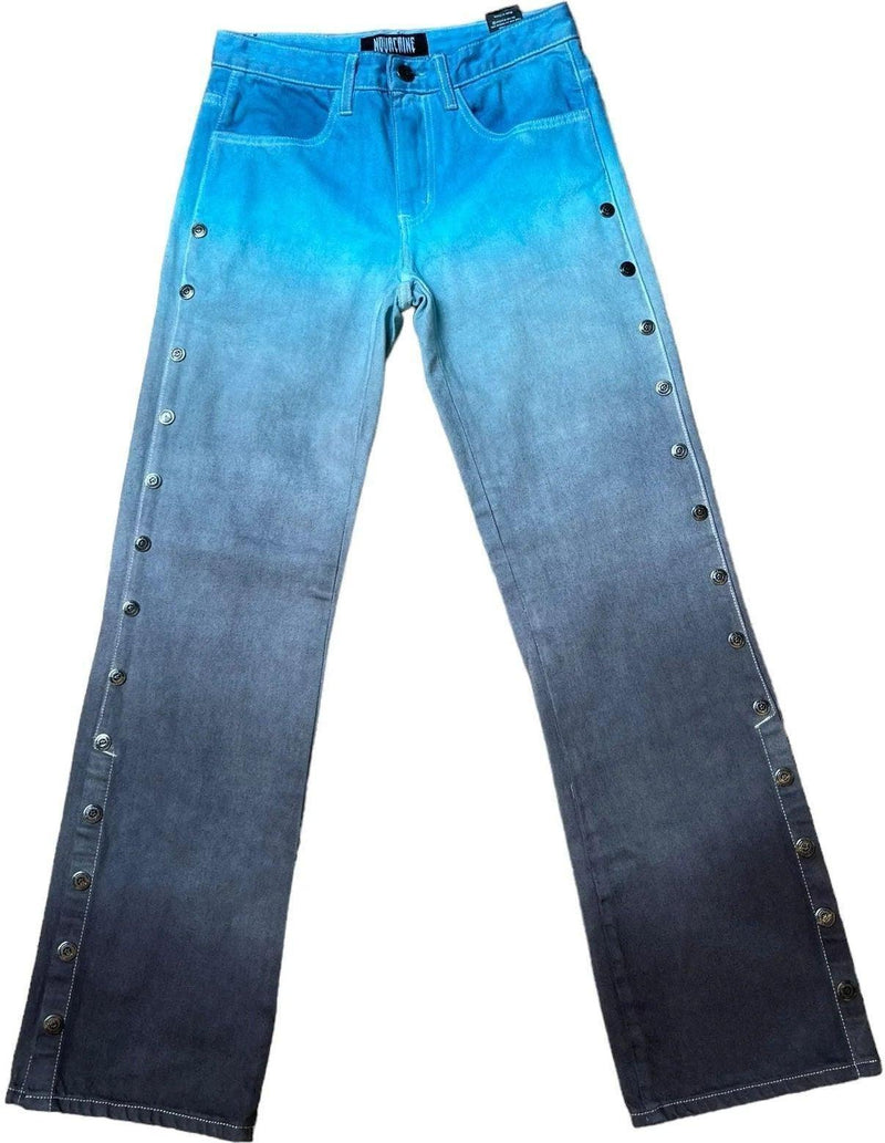 Novacaine Snapped Denim Jeans "Blue Fade"