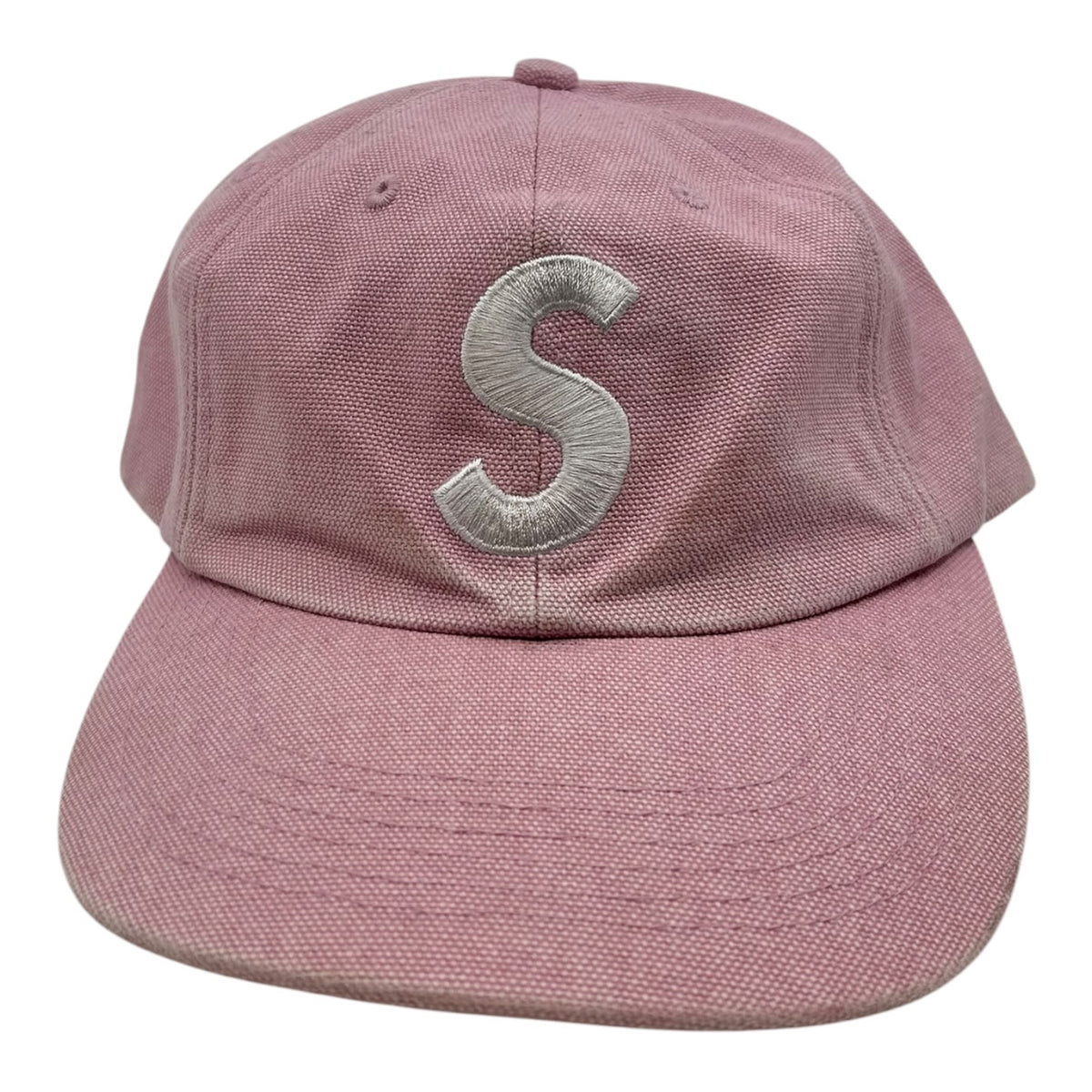 Supreme Pigment Coated Canvas S Logo 6-Panel Pink