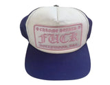 Chrome Hearts Fuck Hollywood Trucker Hat Purple White