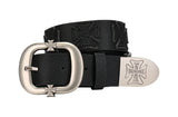 Homme + Femme Iron Patch Belt Black on Black