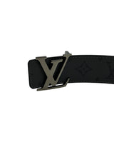 Louis Vuitton Reversible Belt Initiales Monogram Eclipse Reverse 40MM Gray