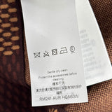 Louis Vuitton Short-Sleeved Cotton Damier Crewneck with Crystal LV Patch Sienna