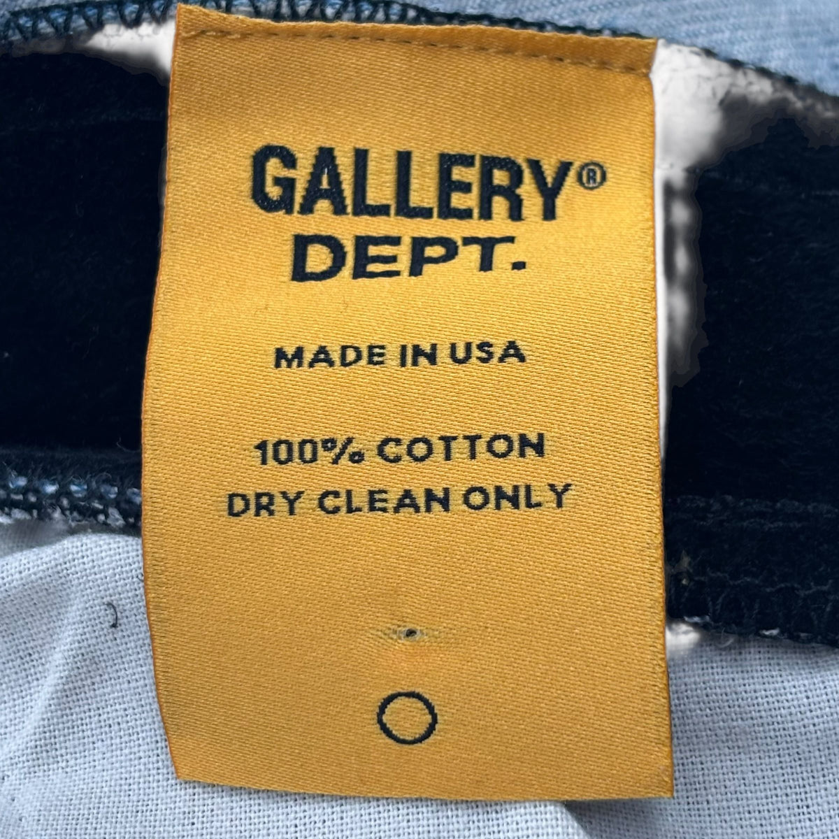 Gallery Dept. Leather Insert Bronco Flare Jeans Blue