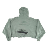 Balenciaga DIY Imprint Cropped Hoodie Sage Green