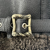 ERD Shearling Leather Jacket Black
