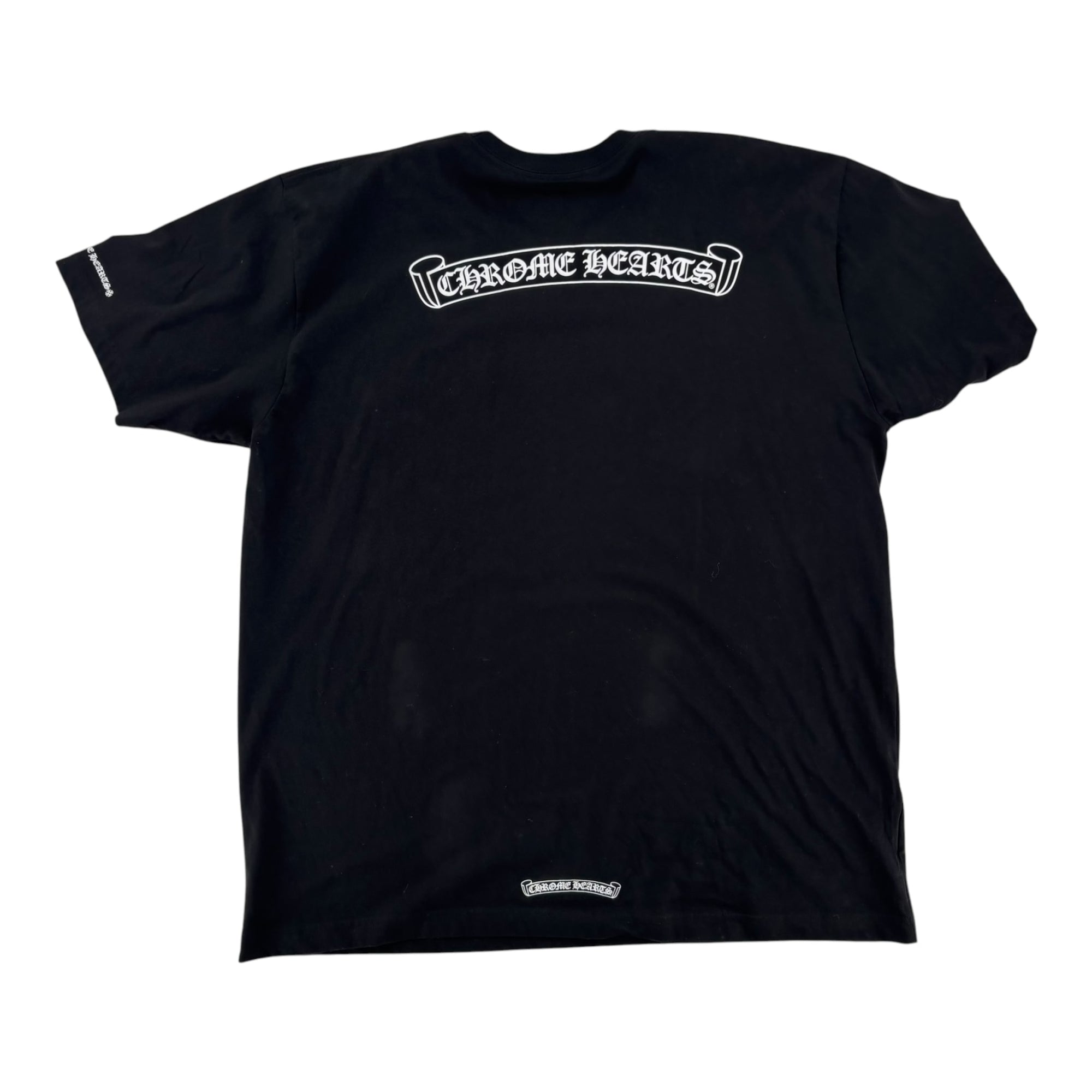 Chrome Hearts Scroll Logo Tee Black