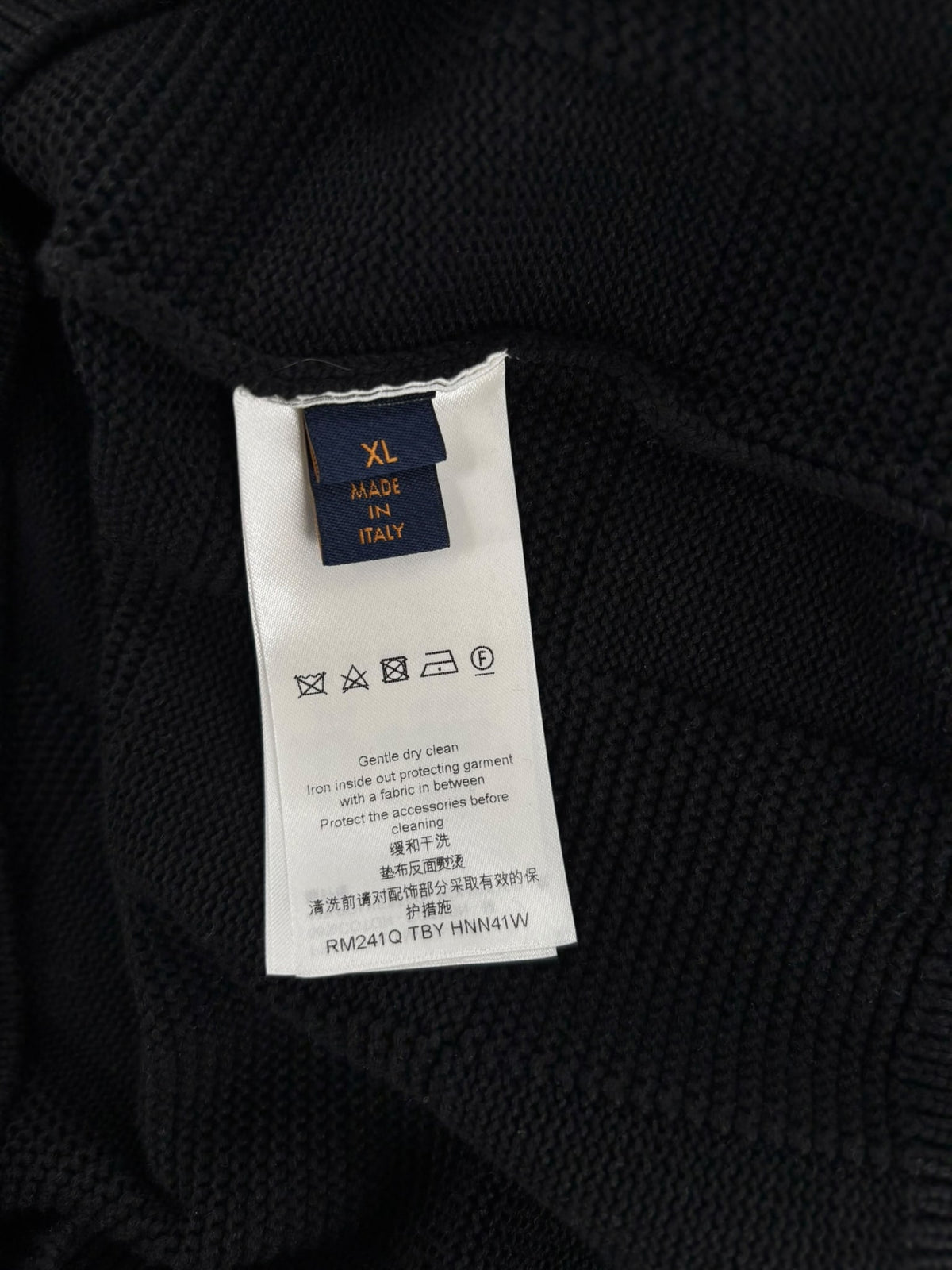 Louis Vuitton Damier Stitch Crewneck Black