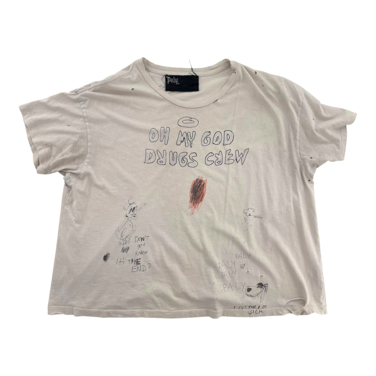 Paly Drugs Crew Tee White