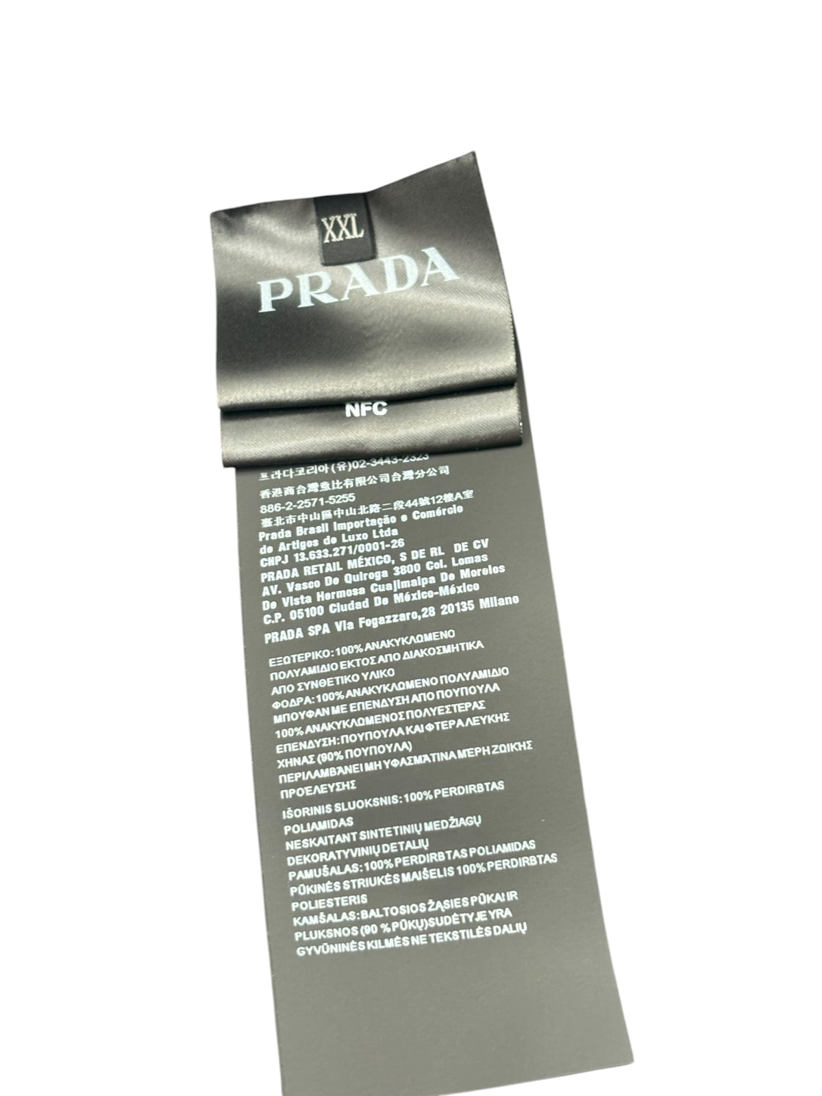 Prada Logo Puffer Coat