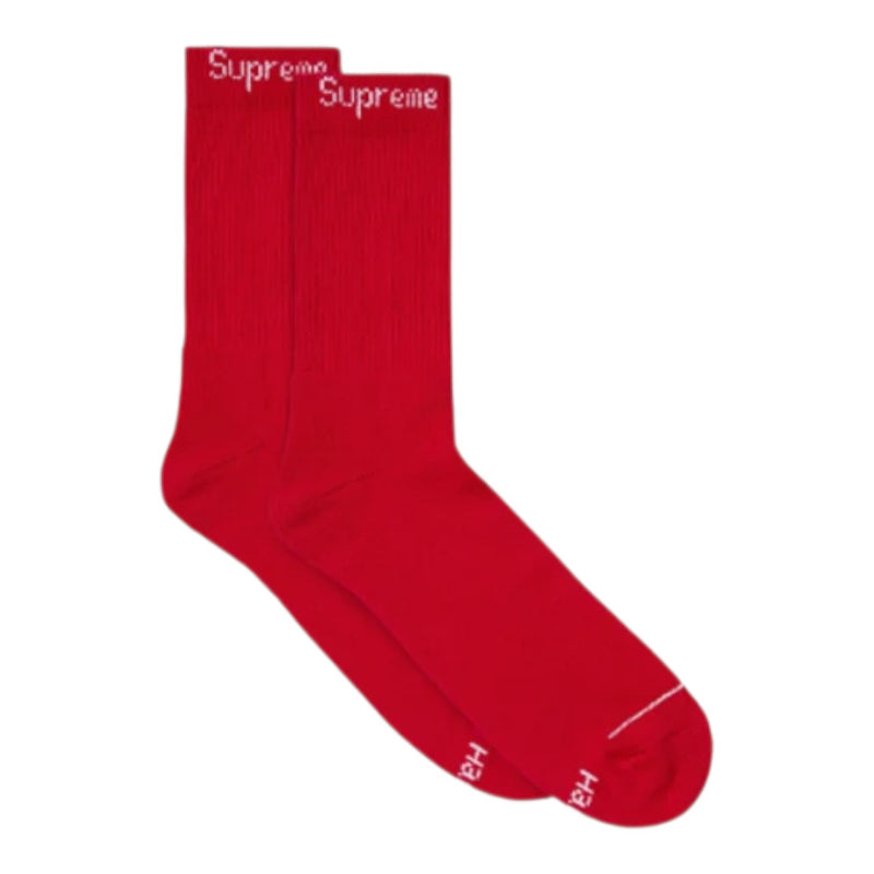 Supreme Hanes Crew Single Sock Pair Red
