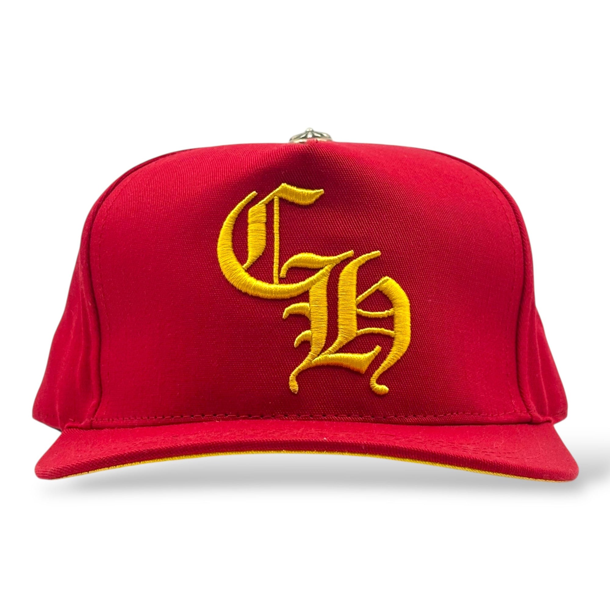 Chrome Hearts CH Silver Button Hat Red/Yellow