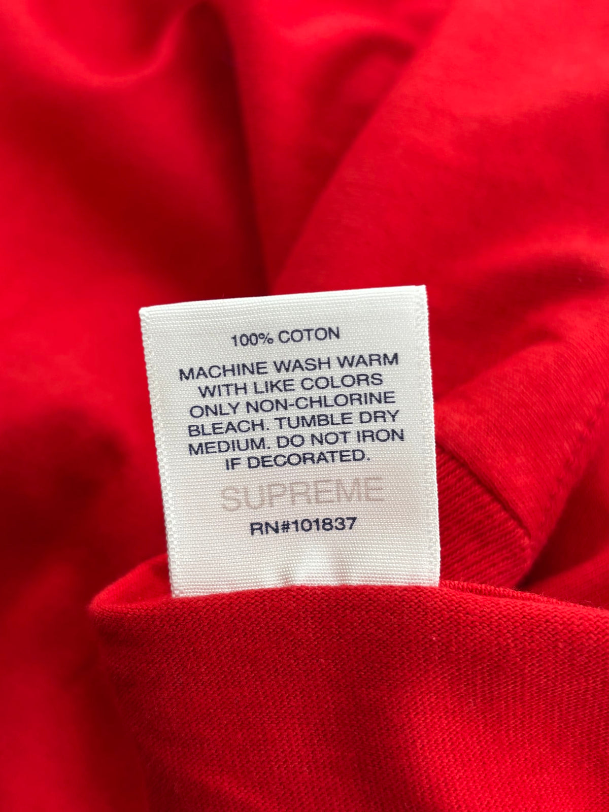Supreme Snake Tee Red