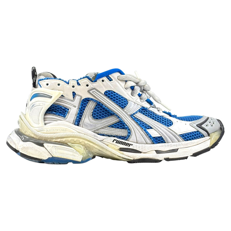 Balenciaga Runner White Blue Silver