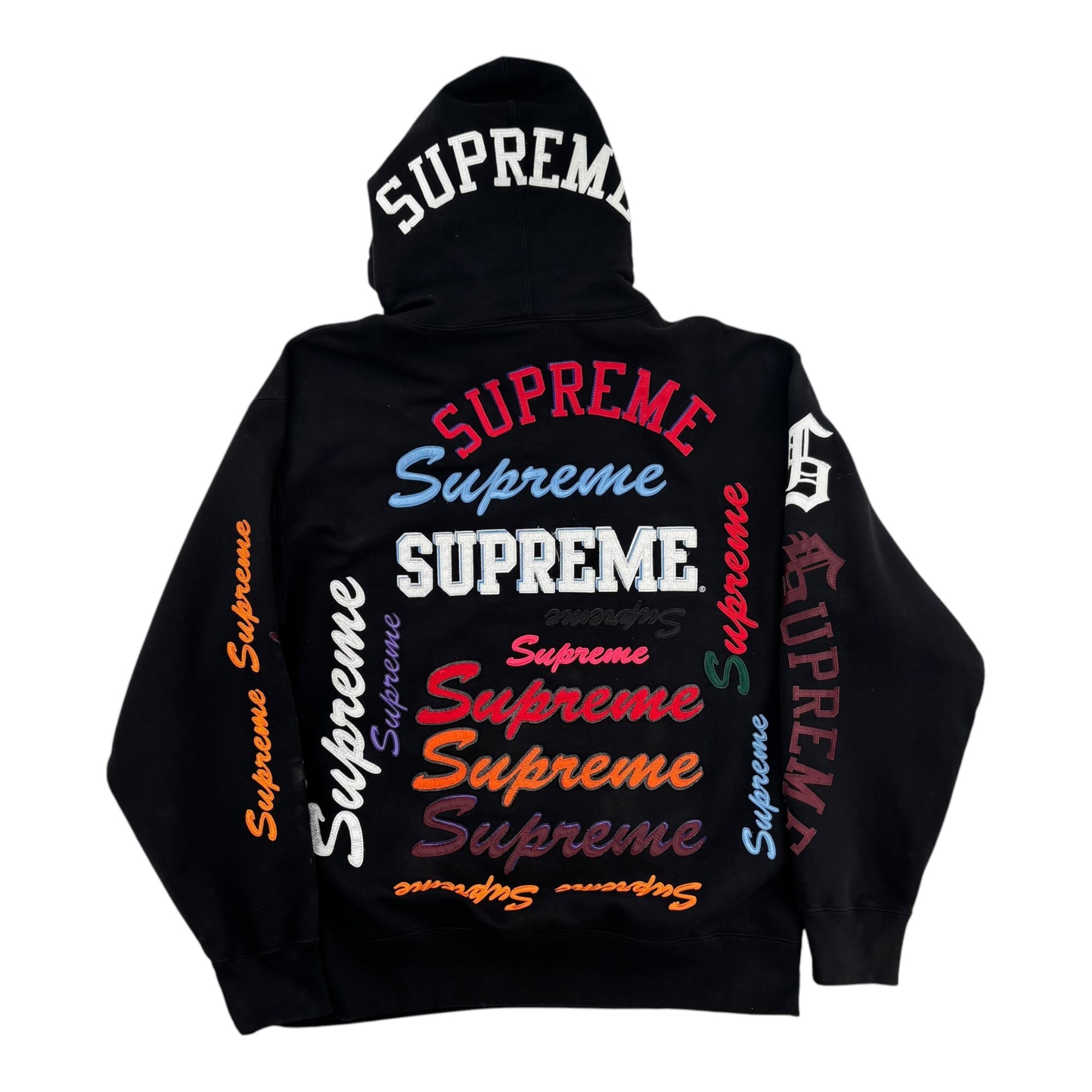 Supreme Multi Logo Hooded Sweatshirt Black