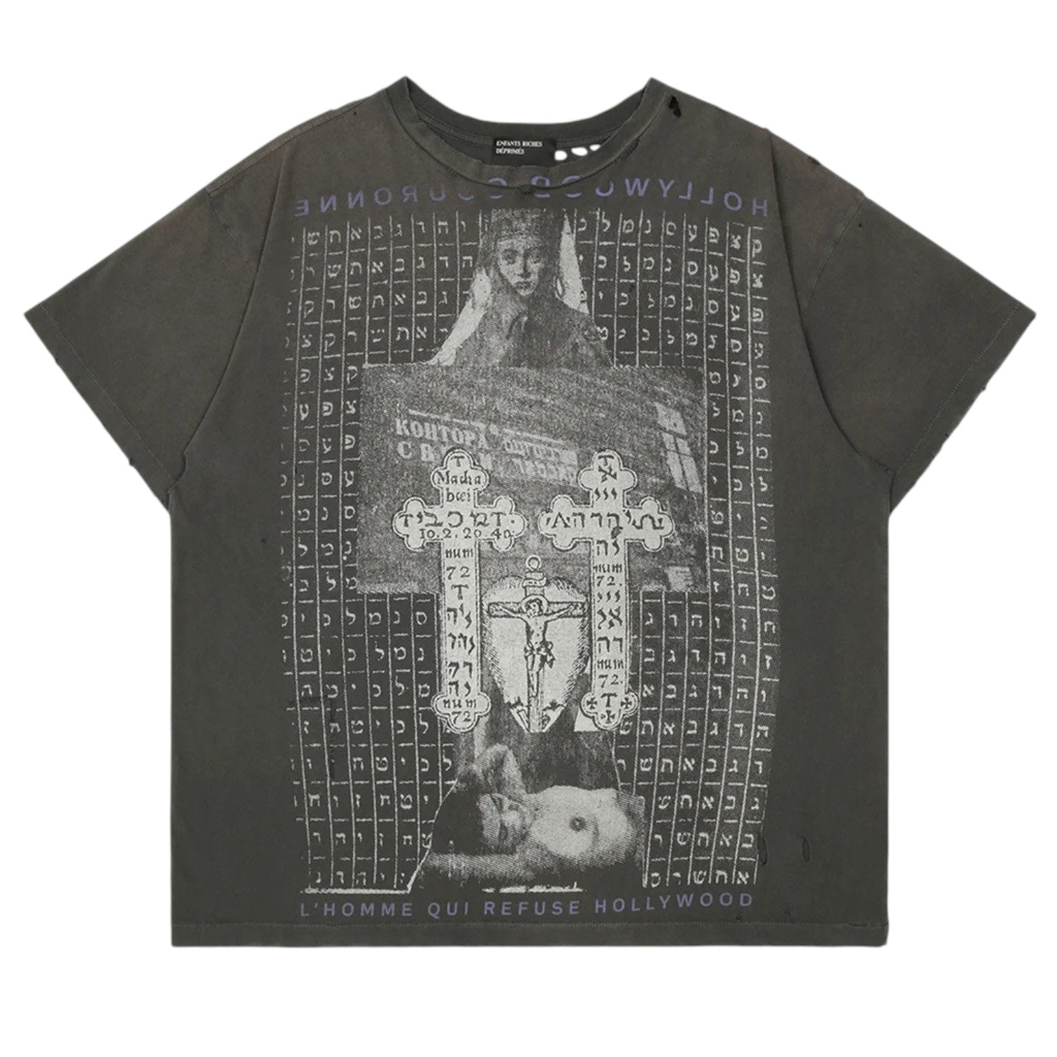 ERD Hollywood Couronne Tee Black