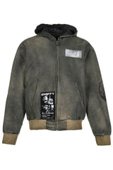 ERD War Started Hooded Work Jacket Crust Olive