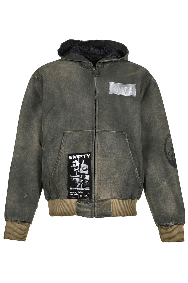 ERD War Started Hooded Work Jacket Crust Olive