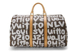 Louis Vuitton Stephen Sprouse Monogram Graffiti Keepall 50 Grey Brown