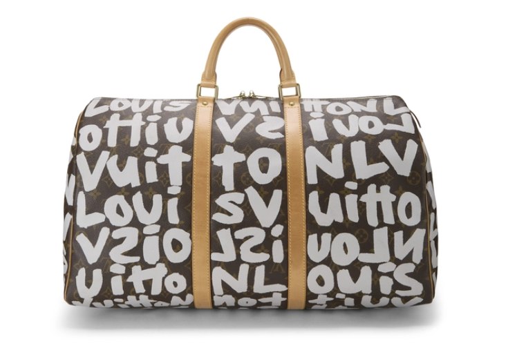 Louis Vuitton Stephen Sprouse Monogram Graffiti Keepall 50 Grey Brown