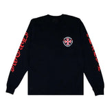 Chrome Hearts Made In Hollywood Plus Cross Long Sleeve Tee Black Red