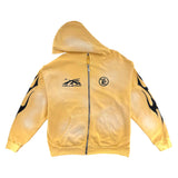 Hellstar Sports Zip-Up Sweatshirt Yellow