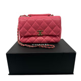 Chanel Quilted CC Handle Bag Pink