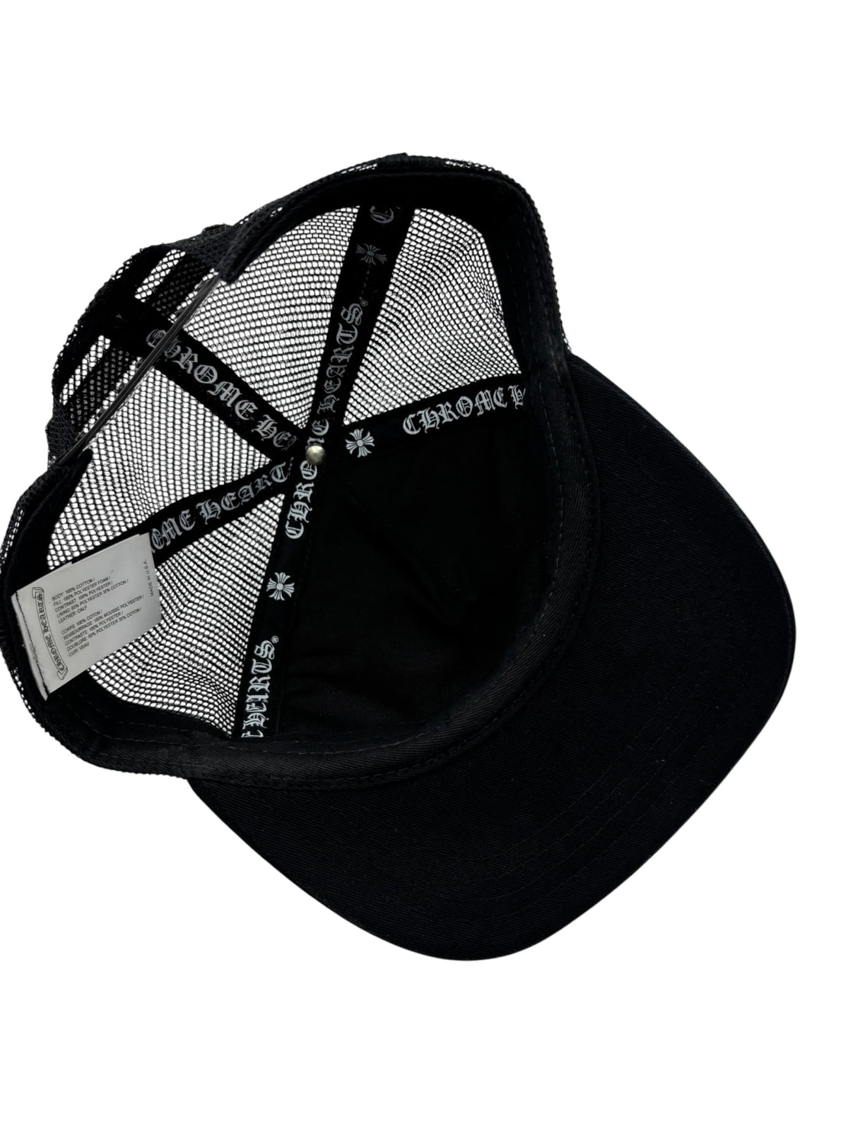 Chrome Hearts Pony Hair Cemetery Cross Patch Trucker Hat