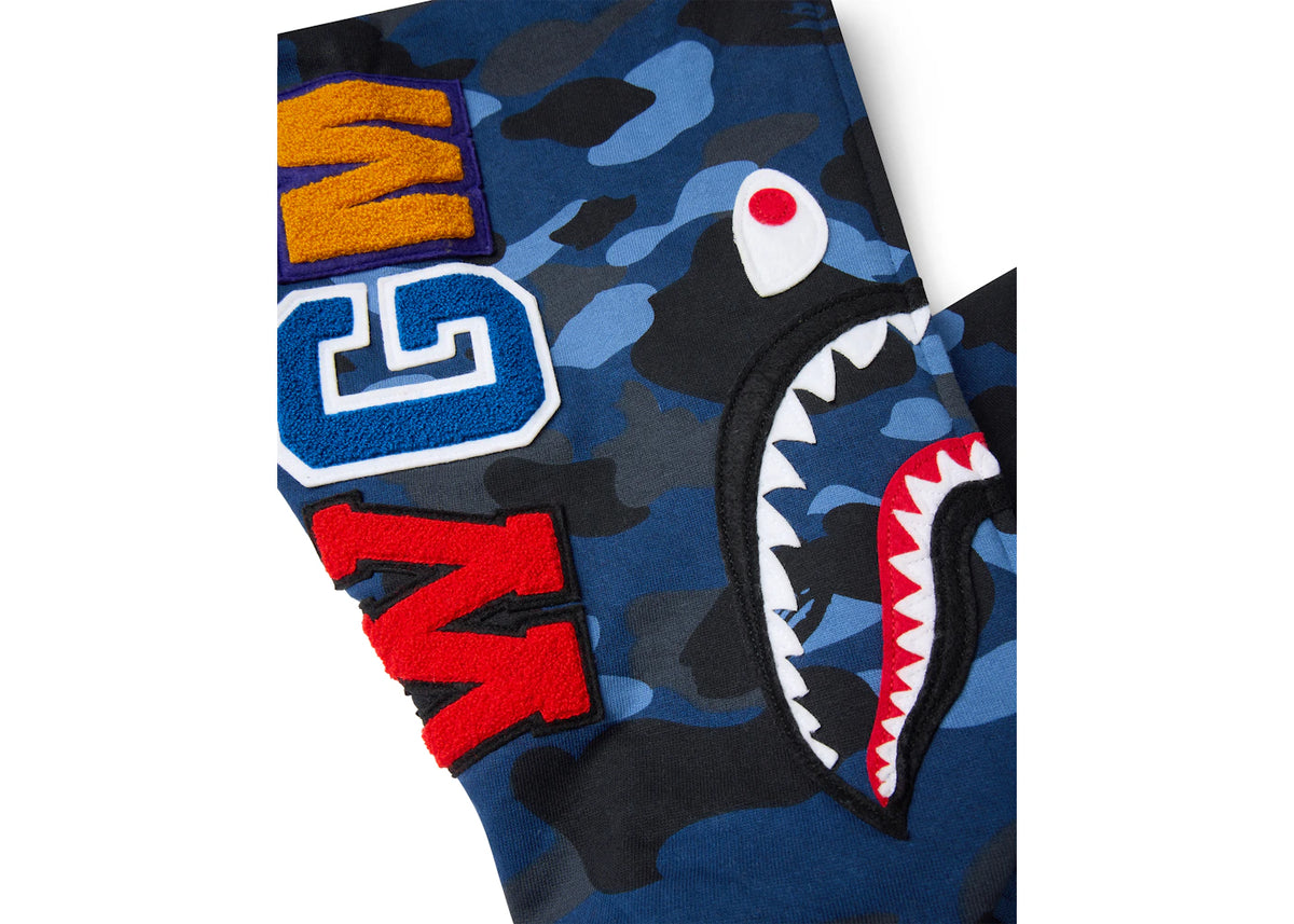 BAPE Color Camo Shark Full Zip  Hoodie Blue