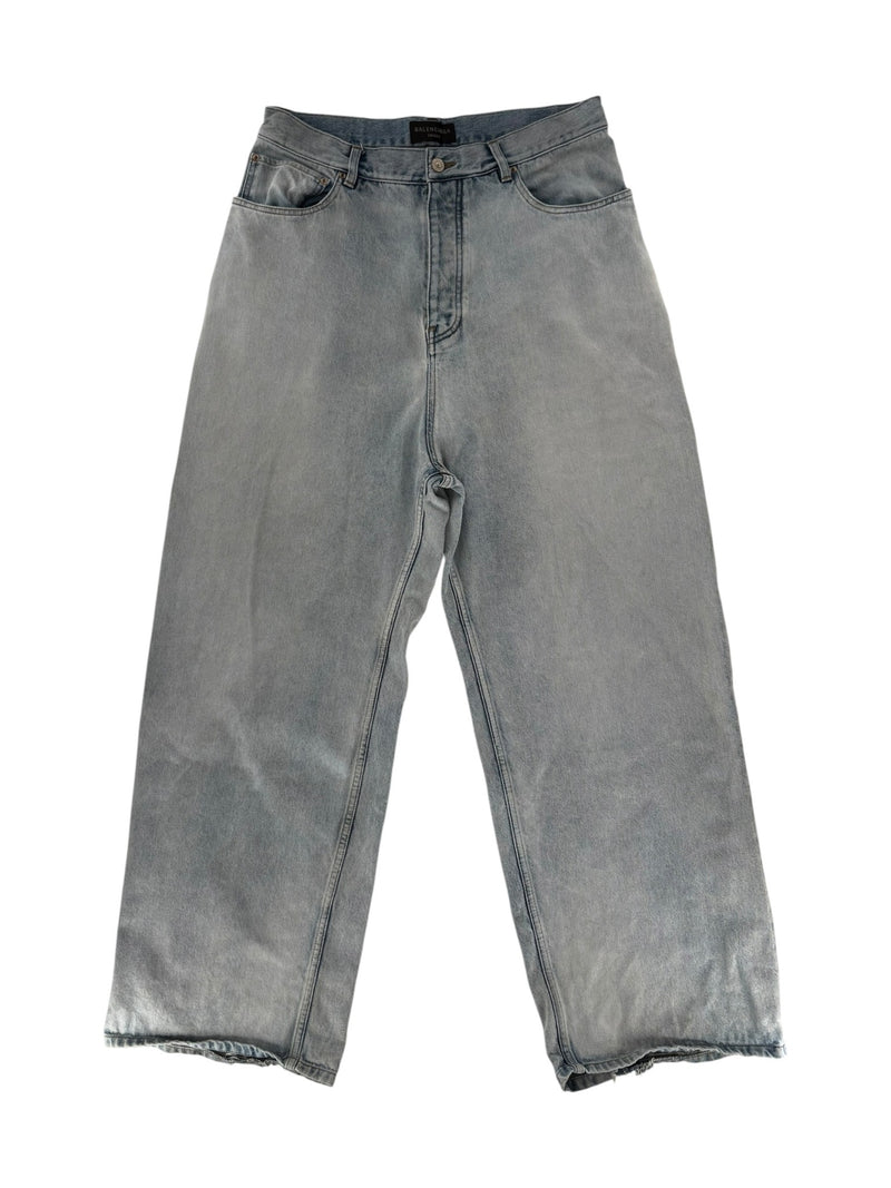 Balenciaga Denim Size Sticker Baggy Jeans