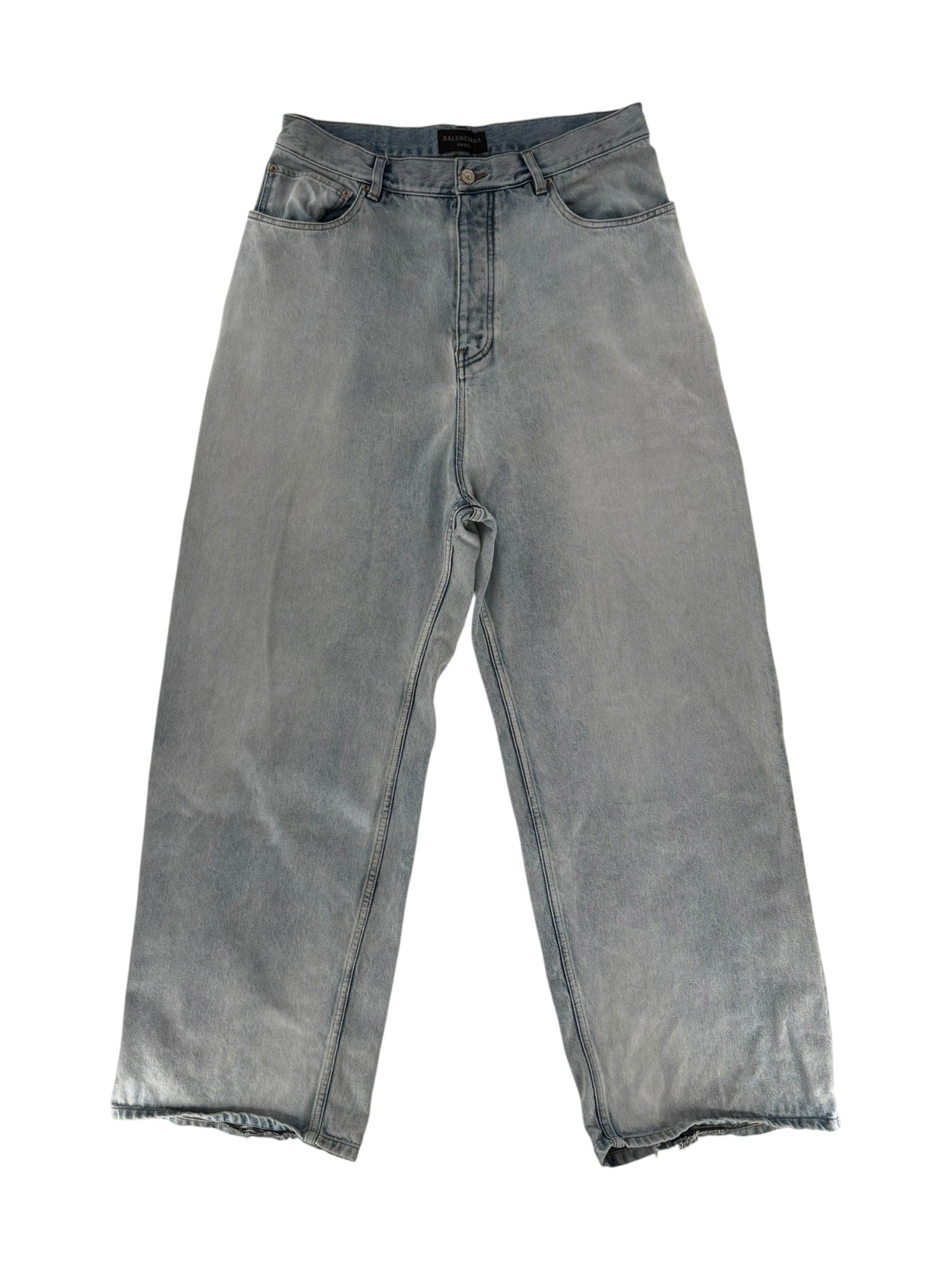 Balenciaga Denim Size Sticker Baggy Jeans