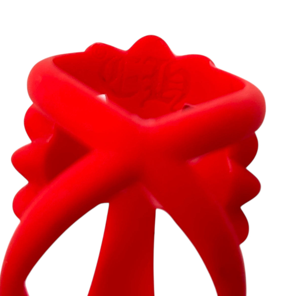 Chrome Hearts Silicone Cross Ring Red