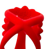 Chrome Hearts Silicone Cross Ring Red
