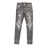 Amiri MX1 Leather Patch Jeans Black