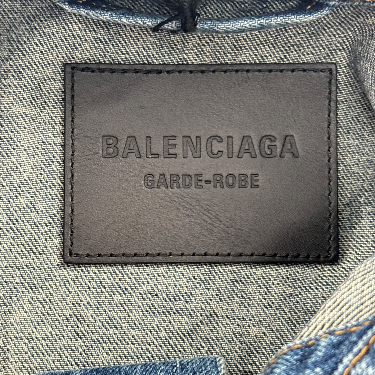 Balenciaga Swing Denim Jacket Blue