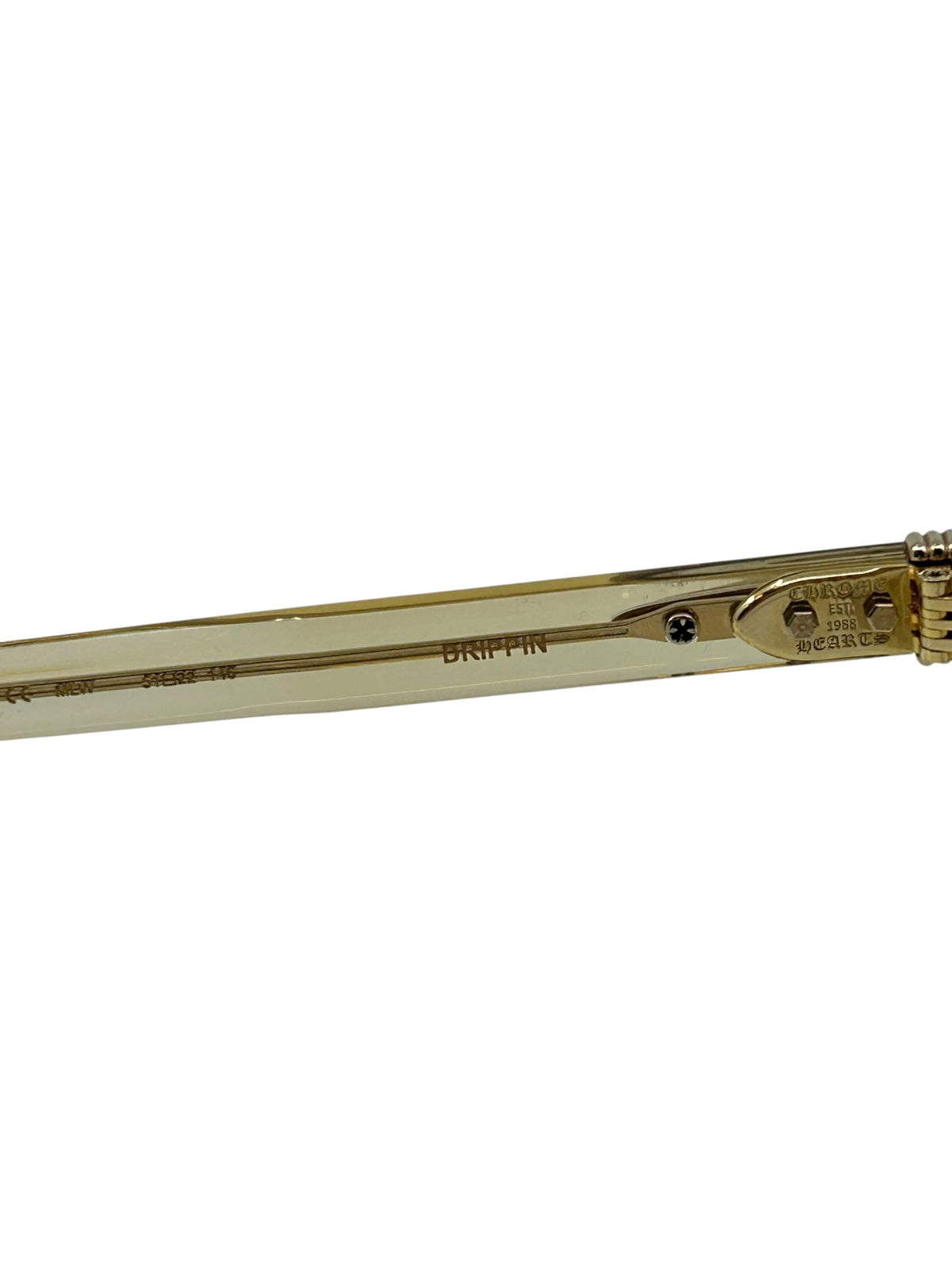 Chrome Hearts Drippin Glasses Clear Gold