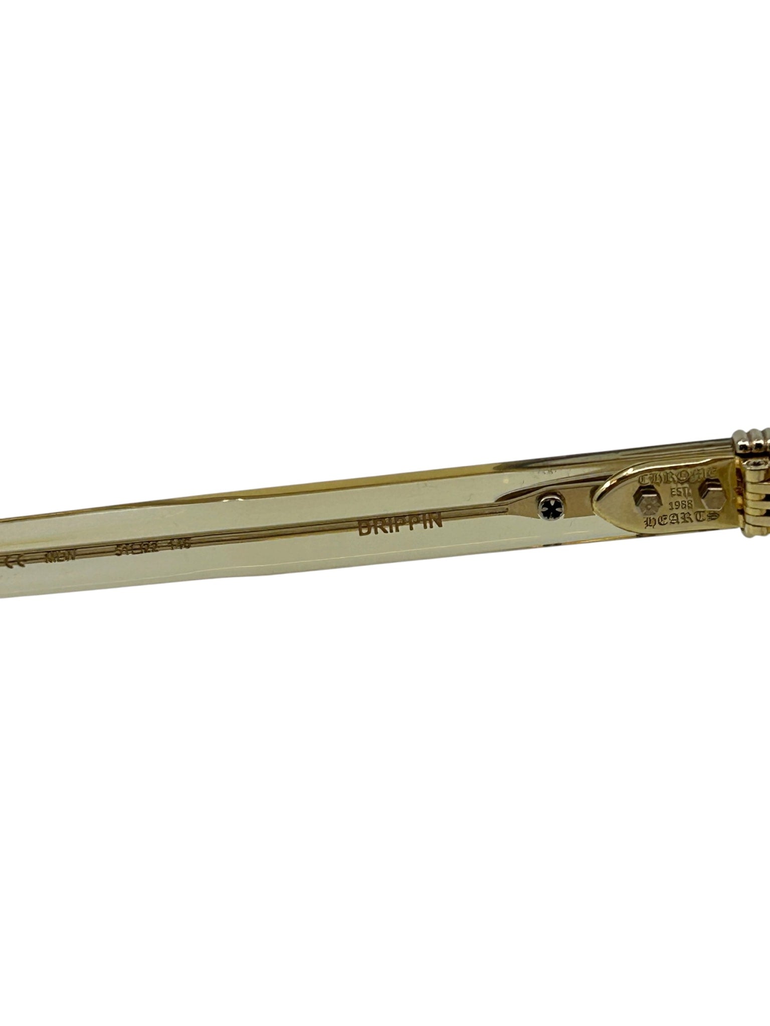 Chrome Hearts Drippin Glasses Clear Gold